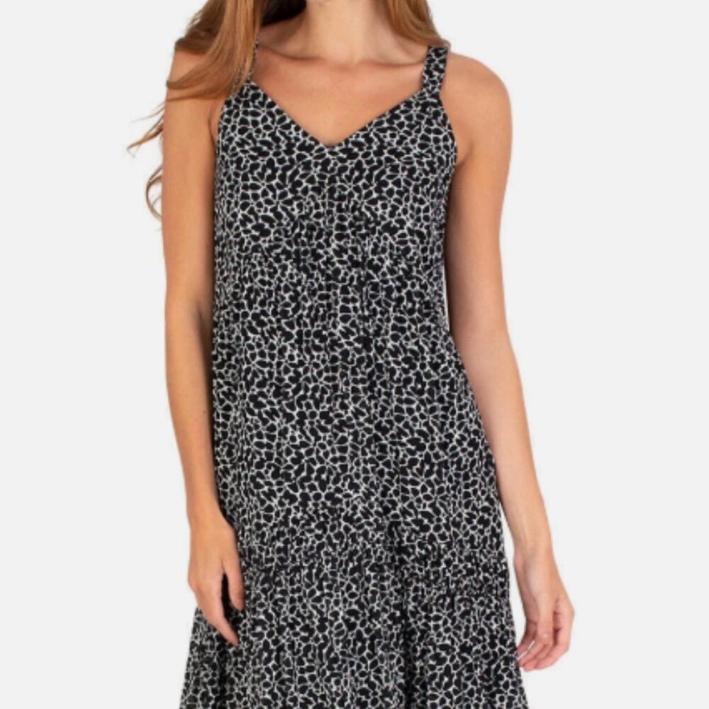 *sold* Joie  Black and White Patterned Maxi Dress Size XL